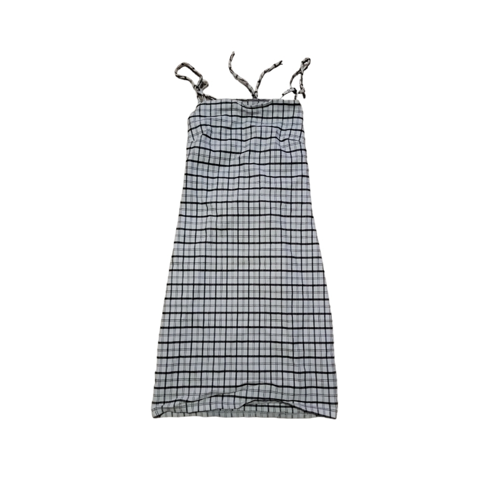 Garage Plaid Halter Dress